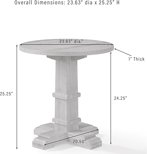 Miniatura 3 de Crosley Furniture Joanna - Mesa auxiliar moderna de granja, mesas auxiliares, acento, muebles de sala de estar, marrón rústico