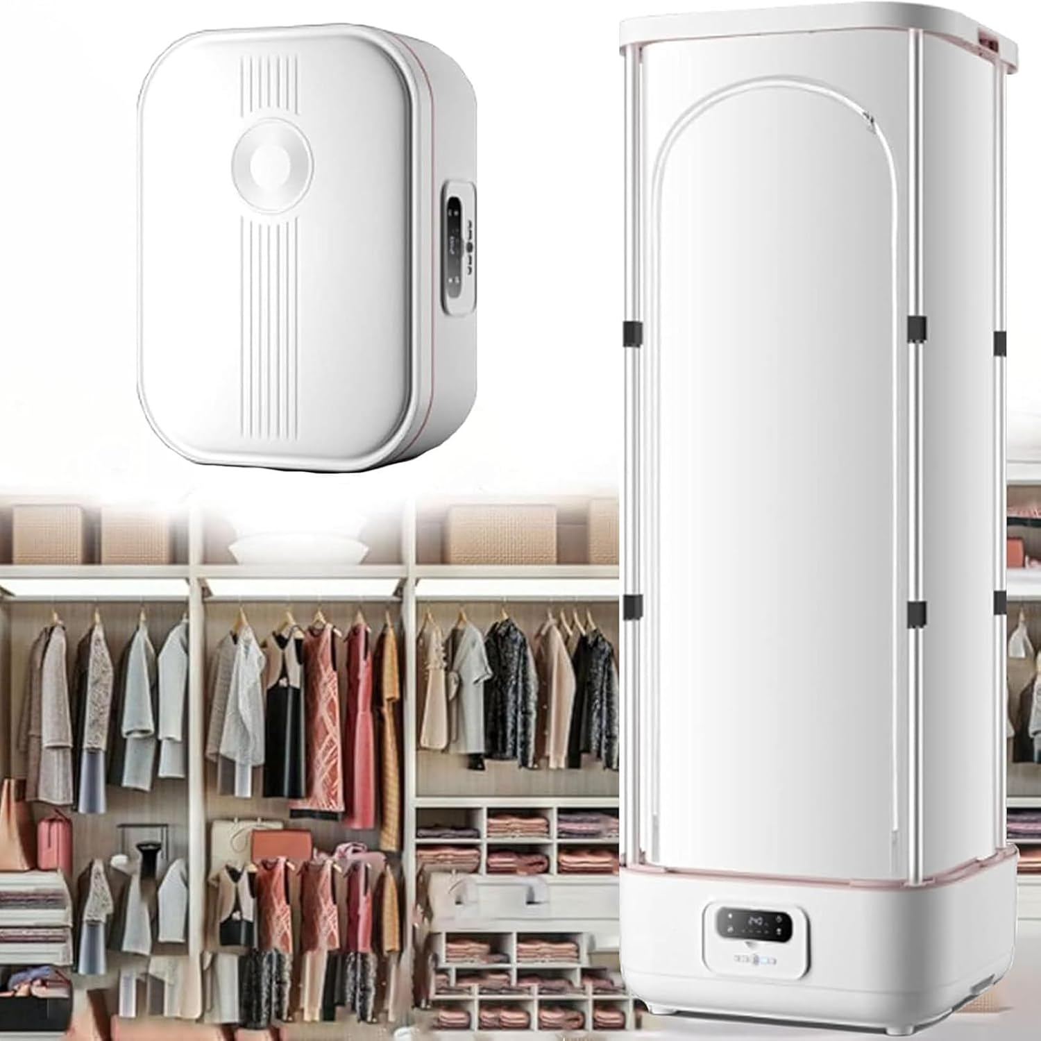 Clothes Dryer, 900w Power Electric Clothes Dryer Machine with Timer, Laundry Drying Wardrobe, Foldable Clothes Drying Rack and Dryer for Travel, Apartments, Rv, Home
