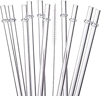 VITEVER 24 Pack Clear Tritan Reusable Straws 10.5" with 4 Brushes - Fits YETI, Stanley, Hydro Flask 32oz Tumblers - BPA Free