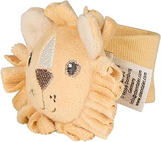 Sterntaler Lion Leo Arm Rattle - Soft Baby Toy with Rattle & Elastic Band - For Babies to Grip & Play - Ideal Gift Ochre