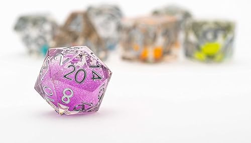 FanRoll de Metallic Dice Games Elixir - Juego de dados de núcleo líquido polvo arcoíris