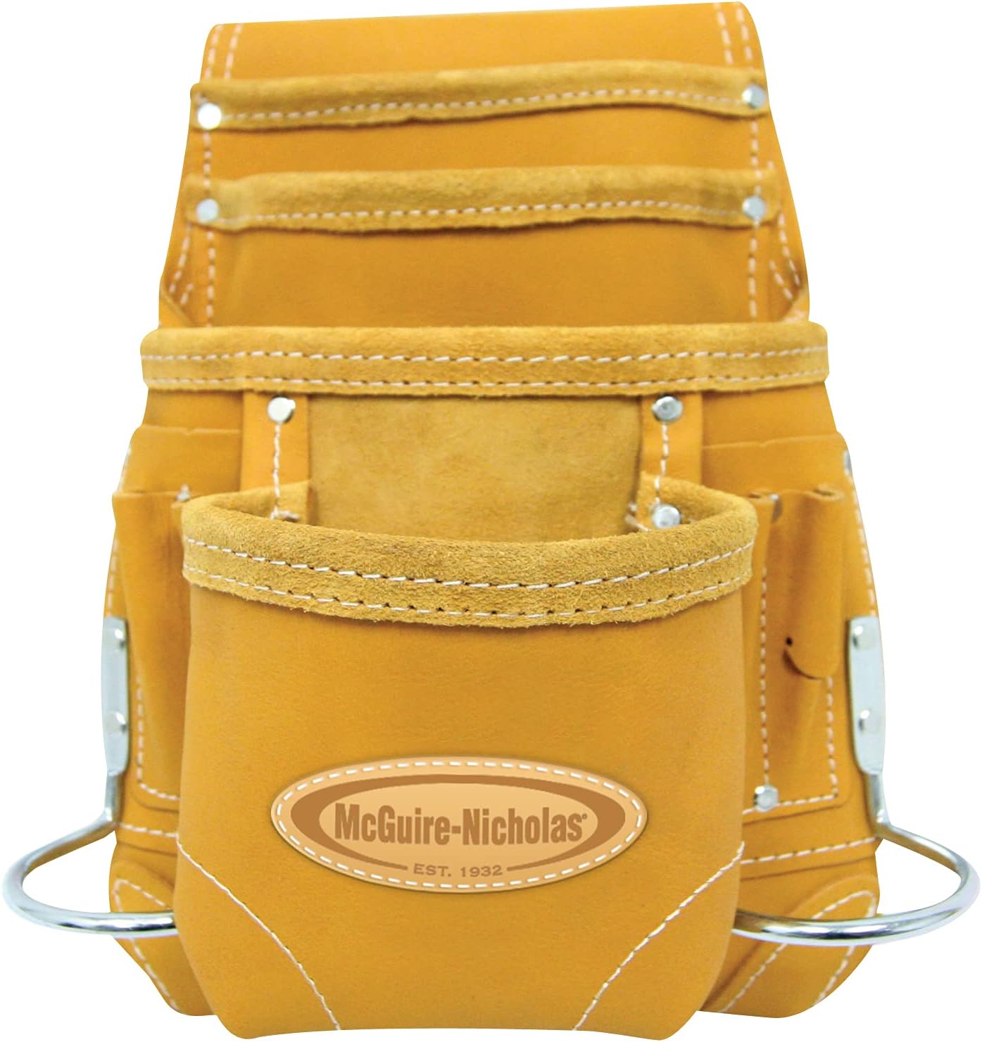 McGuire-Nicholas 689 MB 10 Pocket Pro Carpenter Pouch in Tan Full Grain Leather