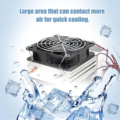 12V Peltier Cooler Semiconductor Refrigeration Cooling System DIY Kit Thermoelectric Cooler for Mini Air Conditioner or Cooling Device Radiator Cold Conduction