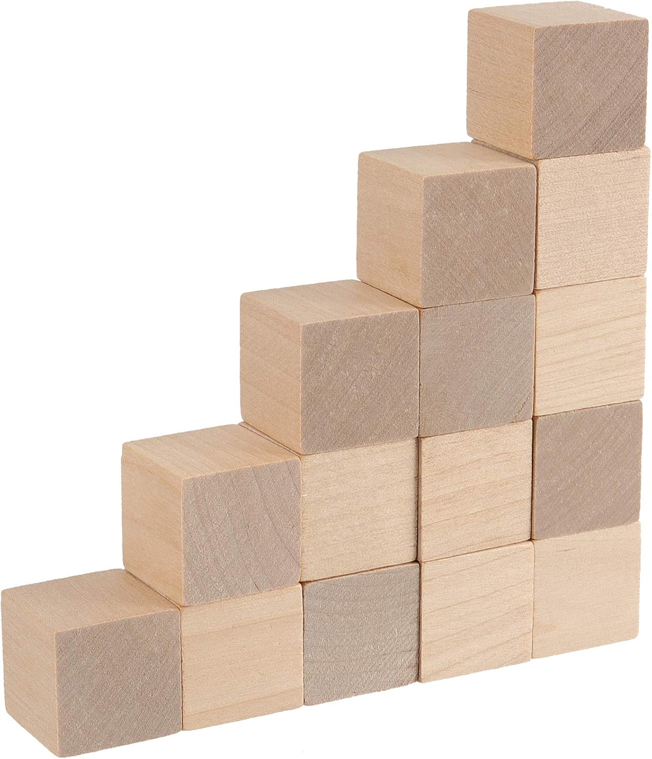 800 PCS 3/4 Inch Natural Wooden Cubes, Mini Unfinished Wood Blocks, Wood Square Blocks for Puzzle Making, Letter Blocks, Painting, DIY Crafts