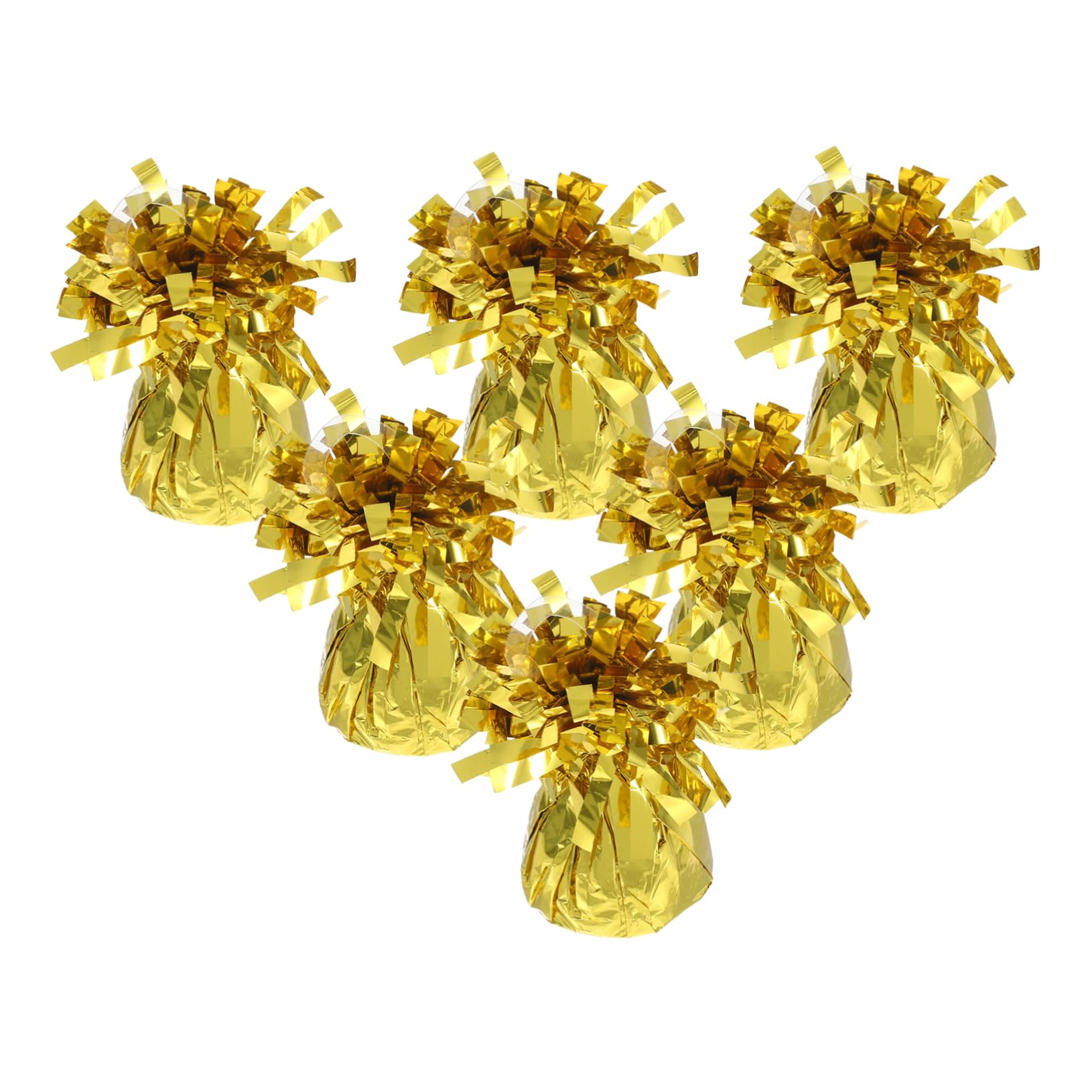 MAGICLULU 6 Ballonbeschwerer in Gold 6stücke aus Pvc und Zement für Ballongewicht Anhänger bei Hochzeit Jubiläum und Themenpartys