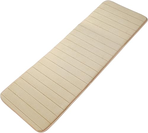 uxcell Tapete de baño de espuma viscoelástica, tapete de cocina absorbente, suave y cómodo, para suelos de cocina y baño, 24 x 63 pulgadas, color