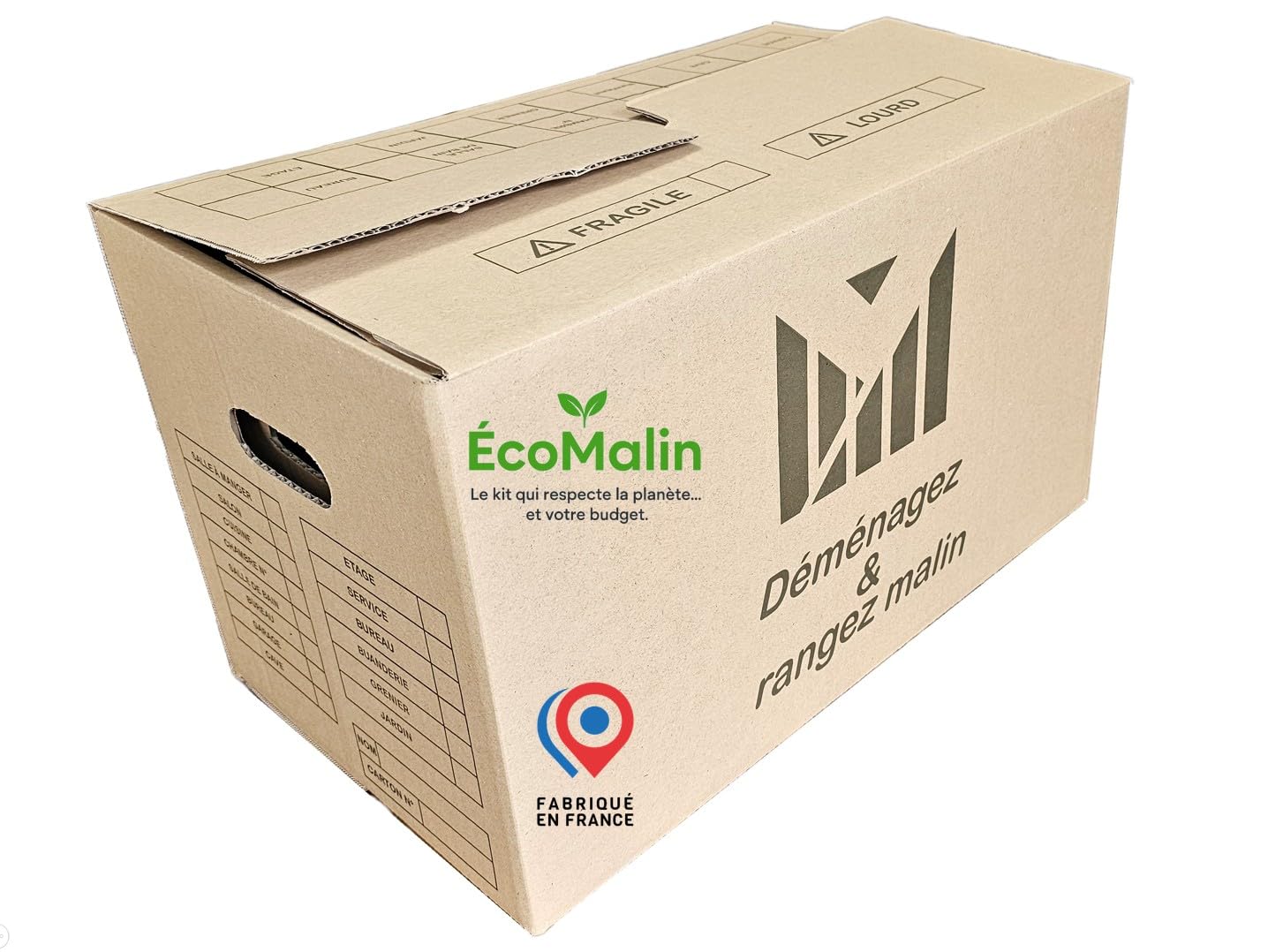 Kit Déménagement T4, 60 Cartons Robustes, Tailles Multiples, avec Accessoires