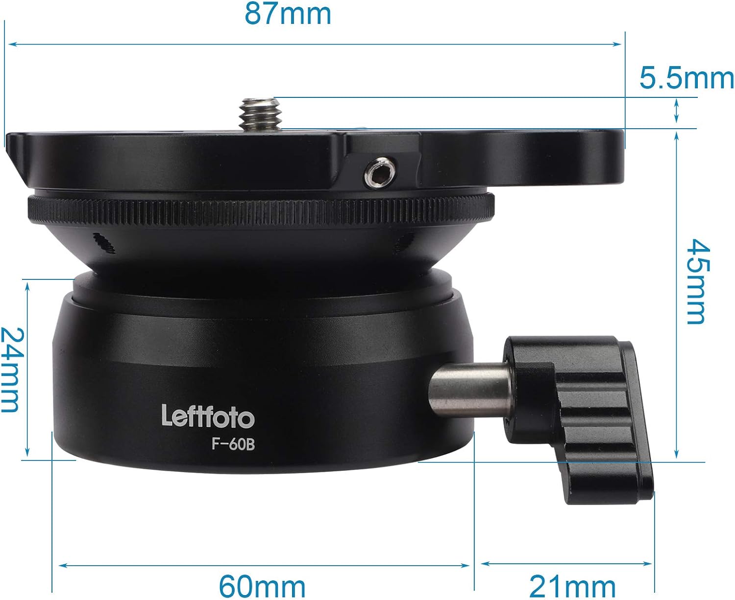Tripod Leveling Base Half Ball Quick Tilted up and Down 15 Degrees in Any Direction for Canon Nikon and Other DSLR Cameras Tripods Monopods with Offset Bubble Level
