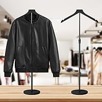 Vista 7 de Mannequin Torso, 30 to 41 Inch Height Adjustable Shirt Display Stand for Vendors Shop Graduation Party, Stable Ease Assembly Dress Form Clothes Negro