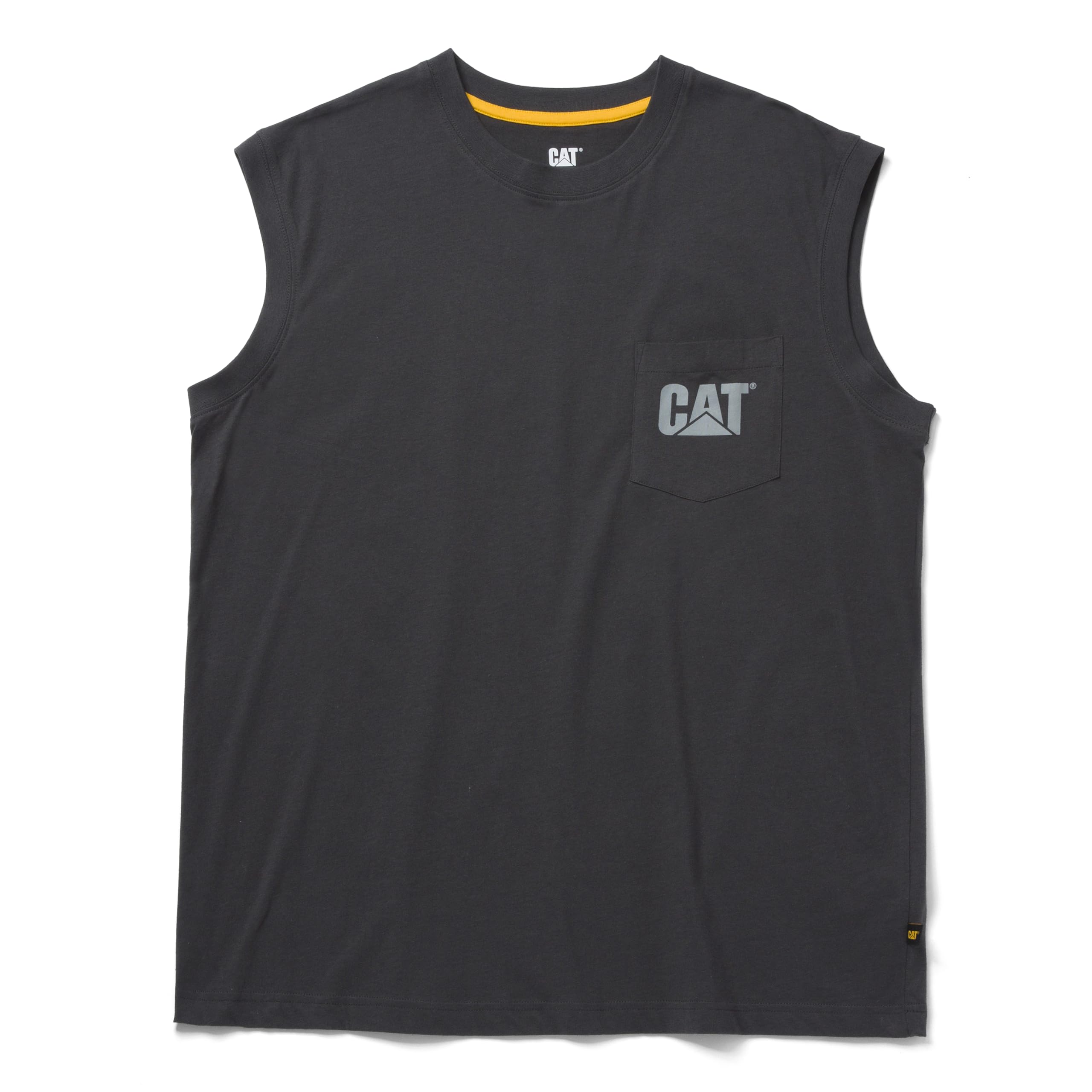 CATCaterpillar Men's Trademark Sleeveless Pocket T-Shirt