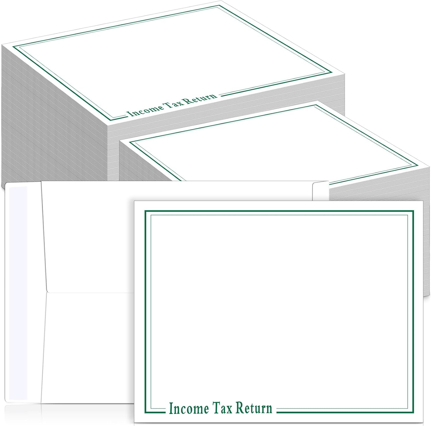 Fullhawl 100 Pcs Income Tax Return Envelope for Tax Preparers 13 x 10 Inches Open End Envelopes Security Envelopes for Office Business Legal Documents Catalog Paper Mailing(Green)