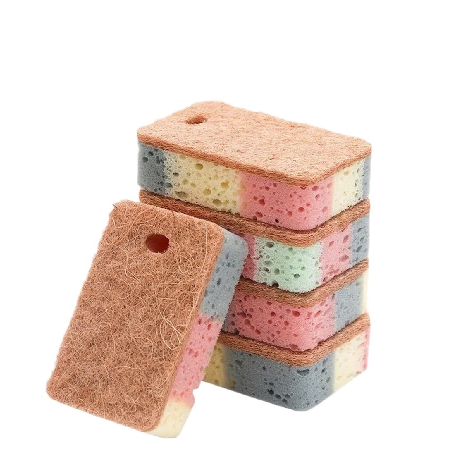 WZPTLKIBAD Dual Sided Cellulose Sponge Scouring Pad for Kitchen Utensils