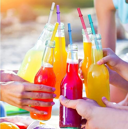 Miniatura 5 de 72 pajitas de plástico reutilizables de 11 pulgadas, pajitas de beber coloridas, popote con purpurina para tarros y vasos de 403024 onzas, con