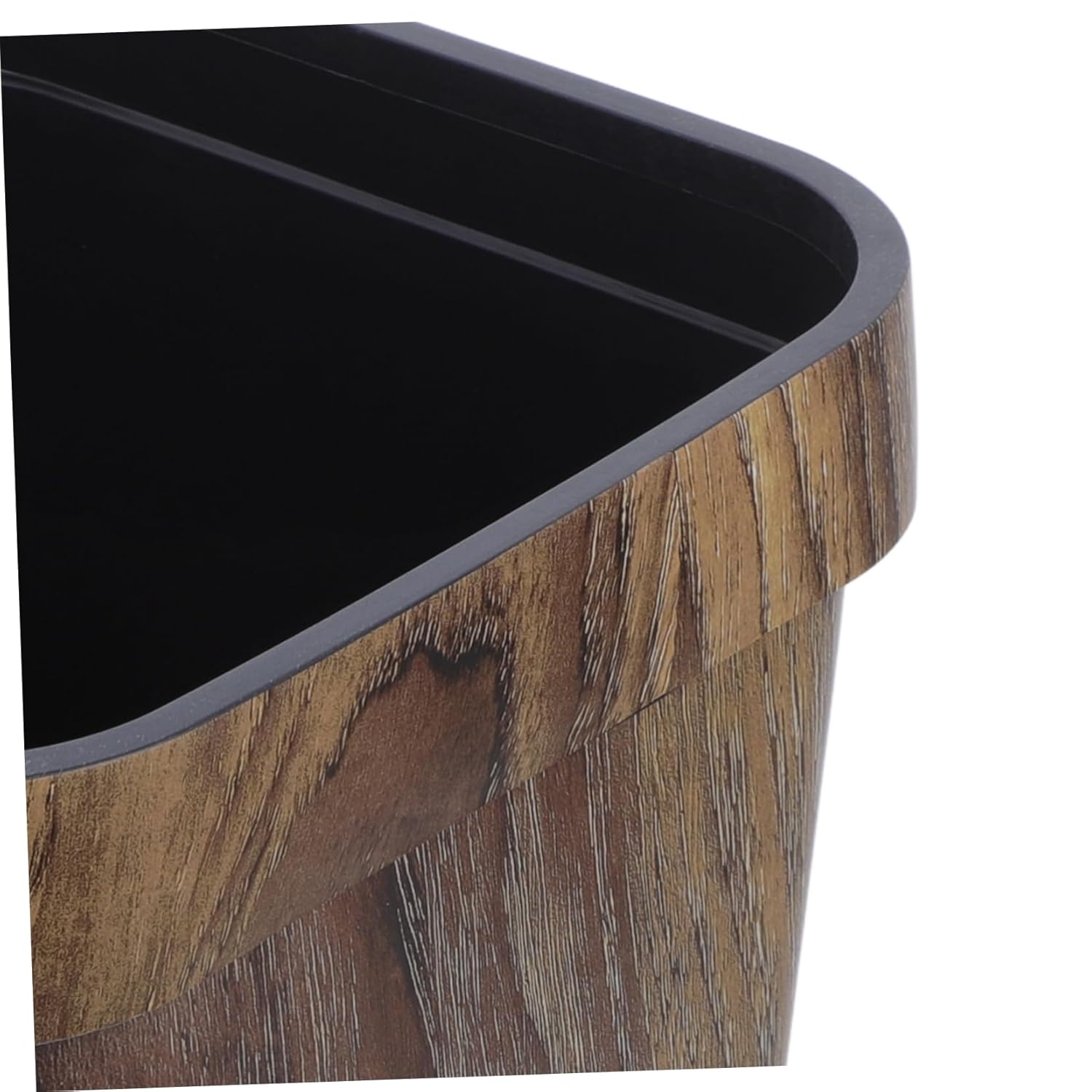1pc Practical Plastic Waste Bin for Home Office Bathroom Square Trash Can Non-Slip Base Easy Remove Fixing Ring Decorative Design for Room
