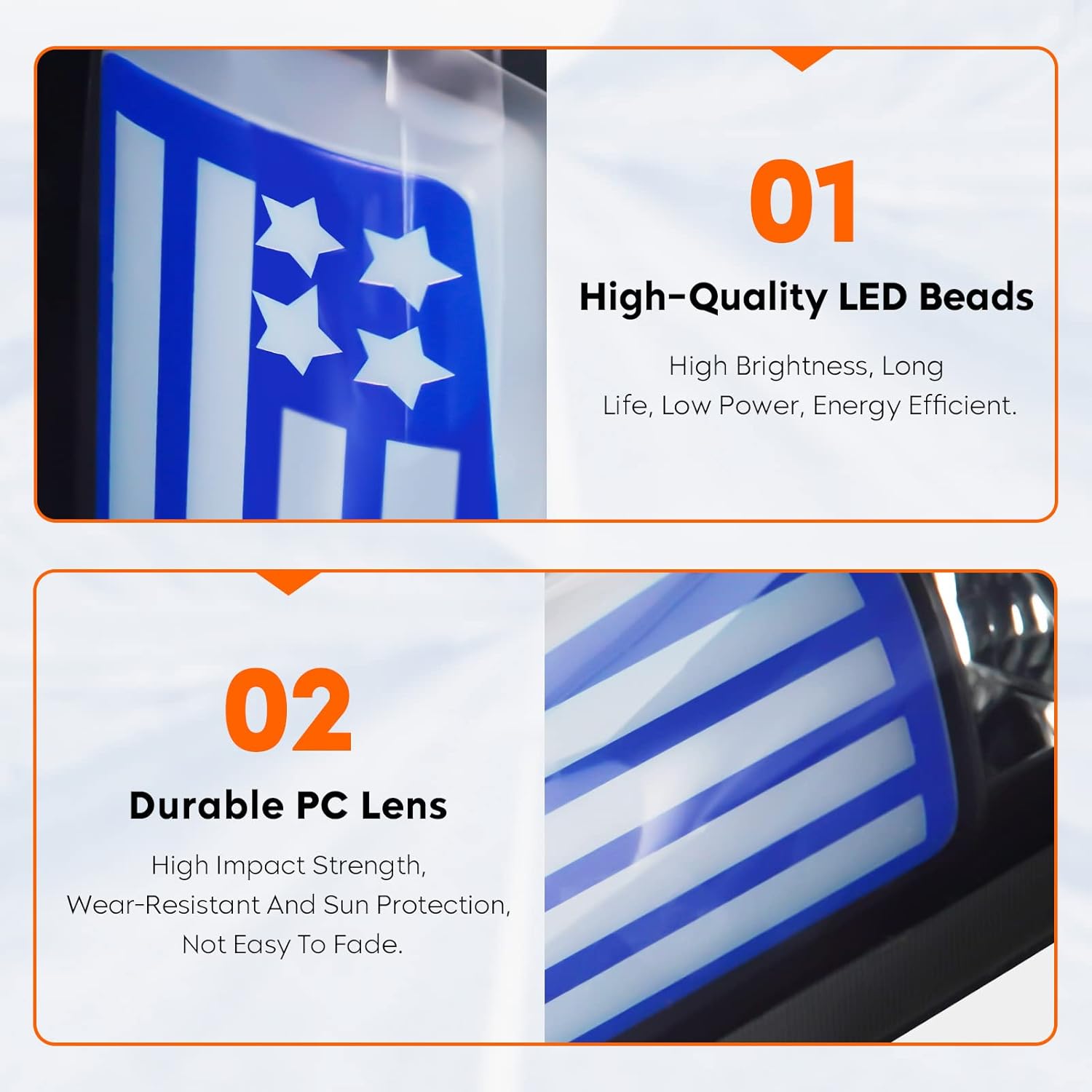 Tresound Tail Lights + 3rd Third Brake Cargo Lamp for Silverado 94-98, for Chevy GMC C/K C1500 C2500 C3500 K1500 K2500 K3500 88-00, for Blazer 92-94, Rear LED Taillights Assembly