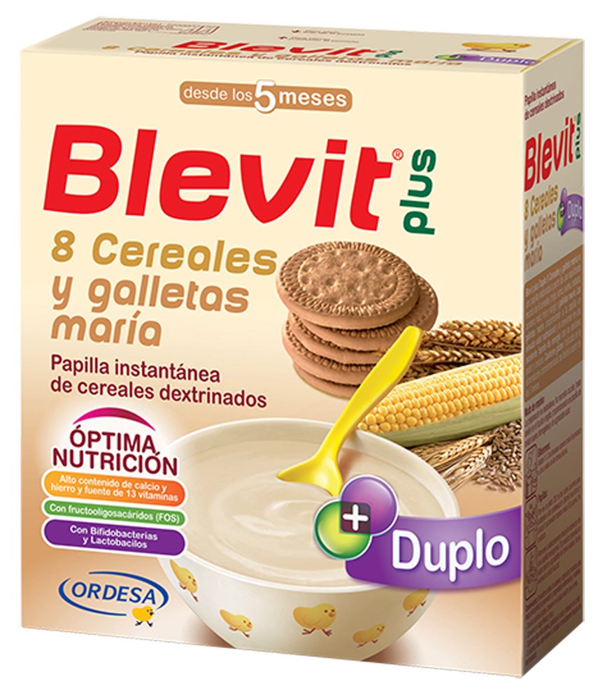 Blevit Plus Duplo 8 Cereales y Galletas María - 600 gr