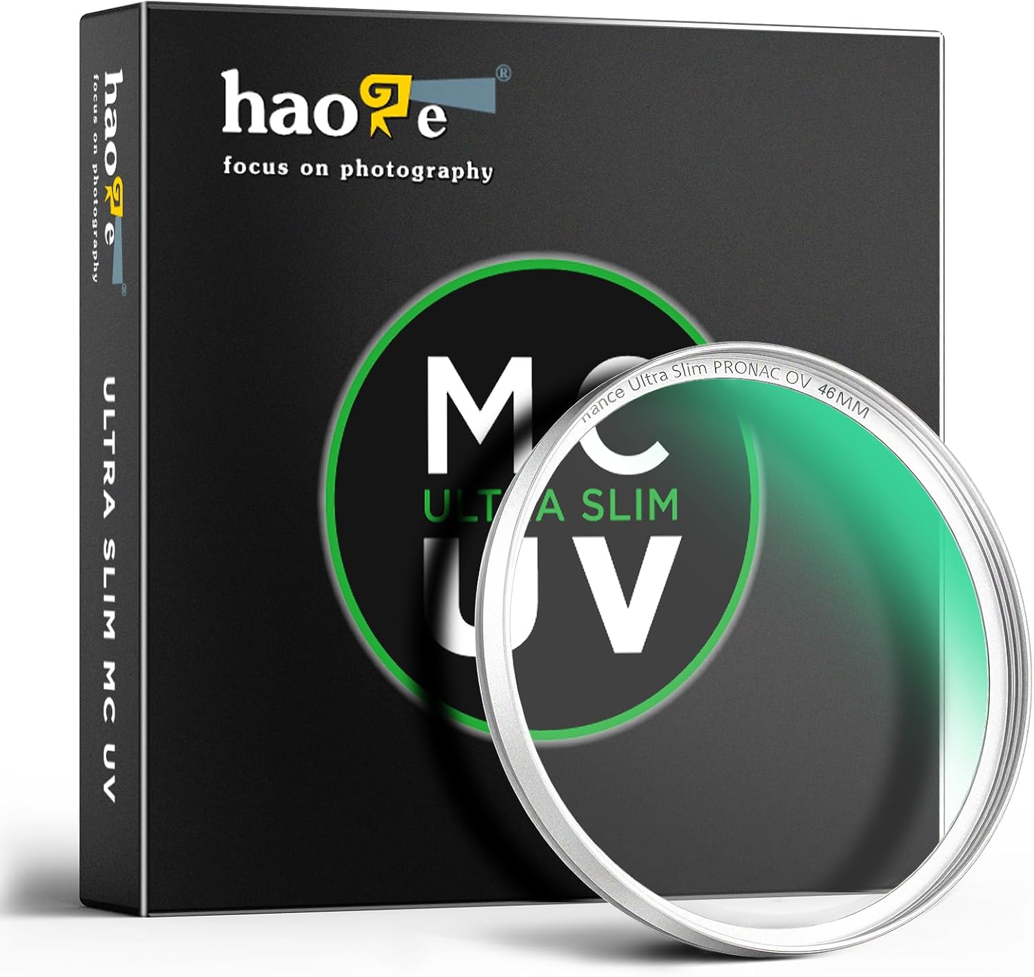 Haoge 46mm MC UV Lens Protection Filter for Panasonic 25mm 1.4 20 1.7 Leica DG Summilux 15/1.7 Olympus 17mm 1.8 Camera Lens Optical Glass Ultra Slim 18 Multi-Layer Coatings Silver
