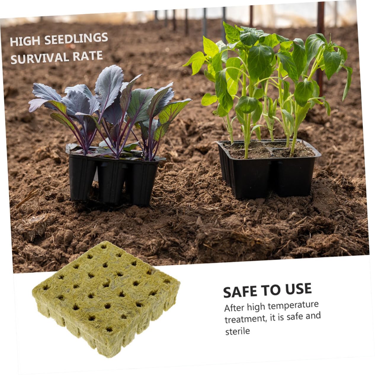 ifundom 2 Series Cubos De Crecimiento Hidropónico Bloques De Propagación para Esquejes Material Y Transpirable para Jardinería Plantas 50 Piezas*2