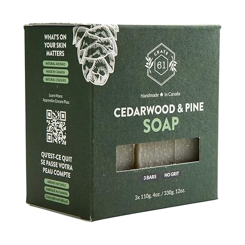 Miniatura 2 de Jaula 61 jabón de barra natural vegano madera de cedro y pino paquete de 3 jabón hecho a mano con aceites esenciales de primera calidad jabón de