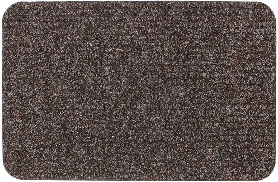 JVL Delta Ribbed Lightweight Indoor Entrance Door Mat, Brown