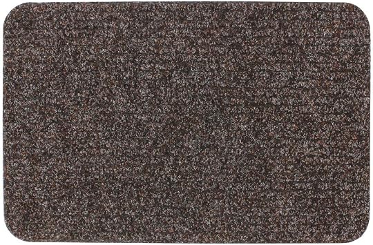 JVL Delta Ribbed Lightweight Indoor Entrance Door Mat, Brown