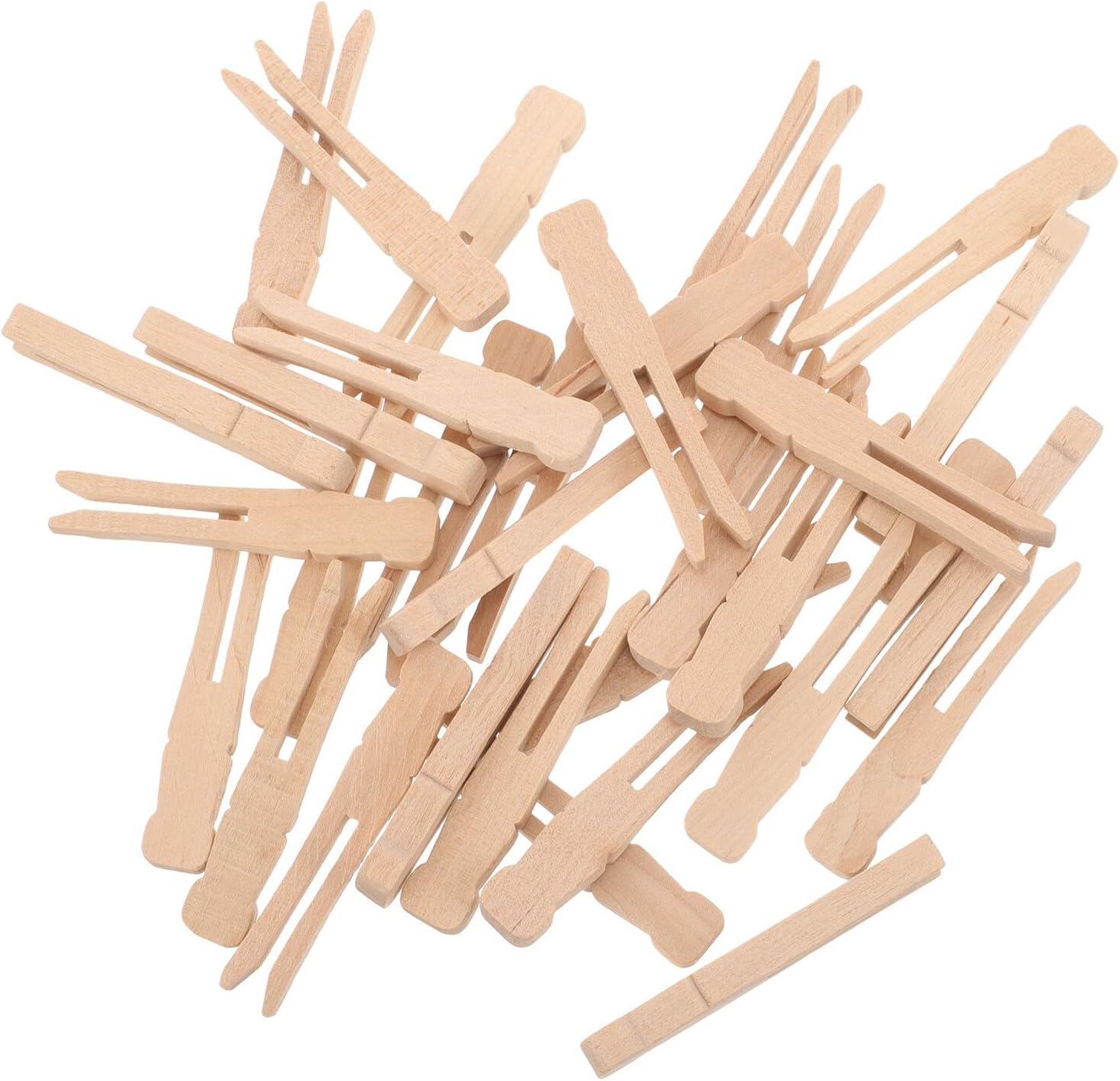 YARNOW 200pcs Small Wooden Peg Clips Natural Wood Clothespins Rustic Clothes Pins for Laundry Drying Crafts and Outdoor Hanging Organization