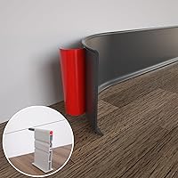 Vista 13 de COUKIU Moldura Flexible para Zócalo, 3 Pulgadas x 40 Pies Base de Pared de Vinilo Autoadhesiva Base Cove, Moldura de Base de Pared de Goma