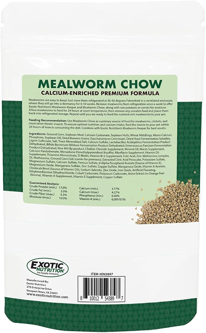 Exotic Nutrition Mealworm Chow 1 lb. Pack de 2 miniatura 2