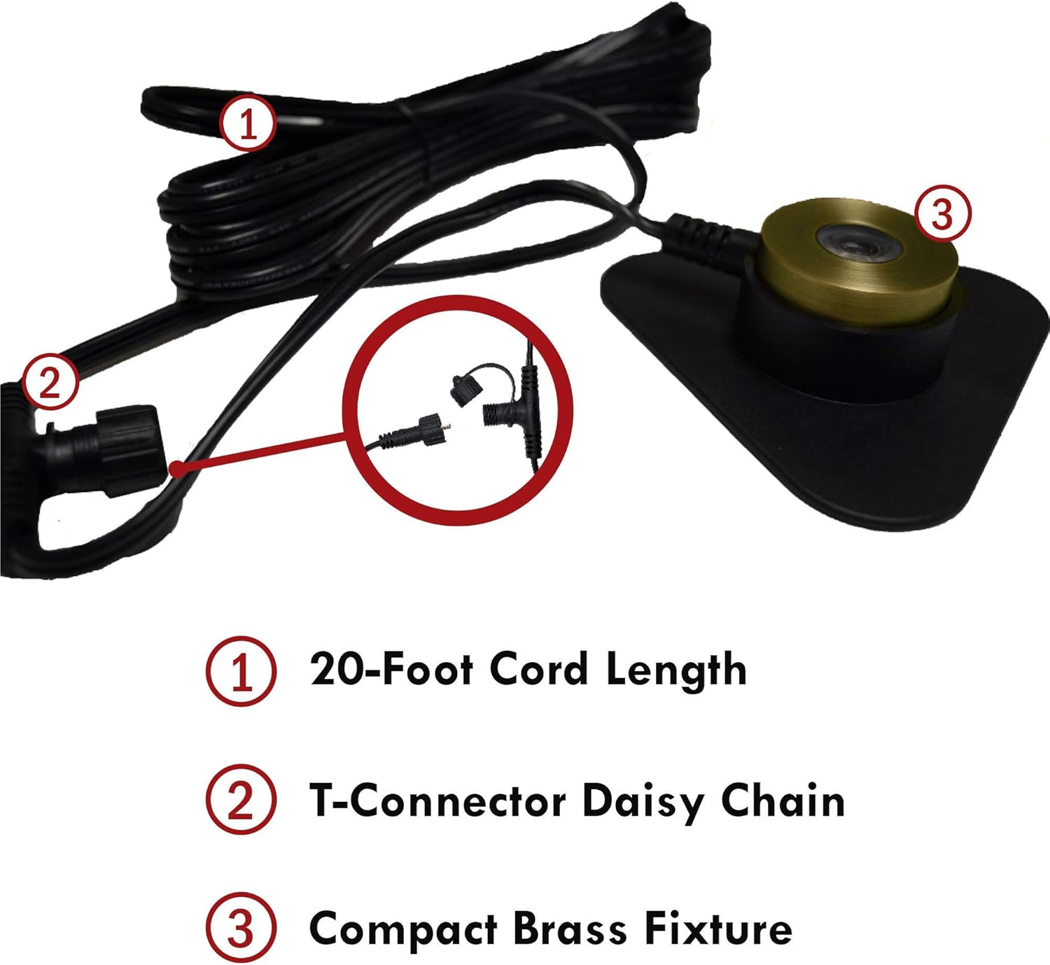 Ignite Landscape Lighting 1-Watt Brass Puck Light for Landscape Lighting, Ponds, and Water Features - PK1W