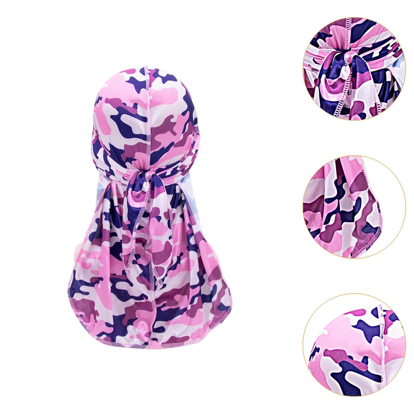 Bandana Cap Du Rag Cap Foulard Morbido con Lunga Coda in Tessuto Setoso Leggero per Uomo E Donna Adatto a Ciclismo Corsa Sport