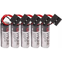 5-Pack ER6V/3.6V ER6VC3N 2000mAh with JAE5PIN Plug The PLC Battery CNC Replace for Yaskawa with JAE5PIN Plug