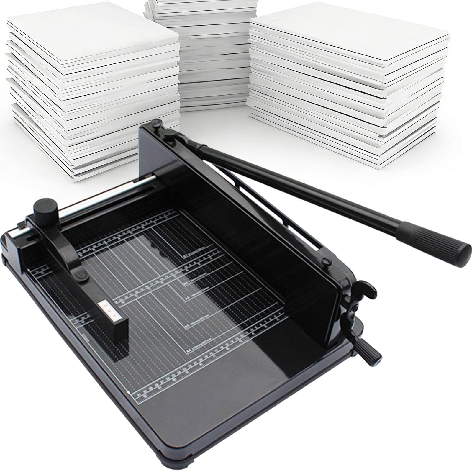 ZHJOPP Heavy Duty Paper Cutter, Guillotine Trimmer with 12" Blade, Max Cutting Capacity 400 Sheets, for Photos,Cardstock, and Leather (A3)