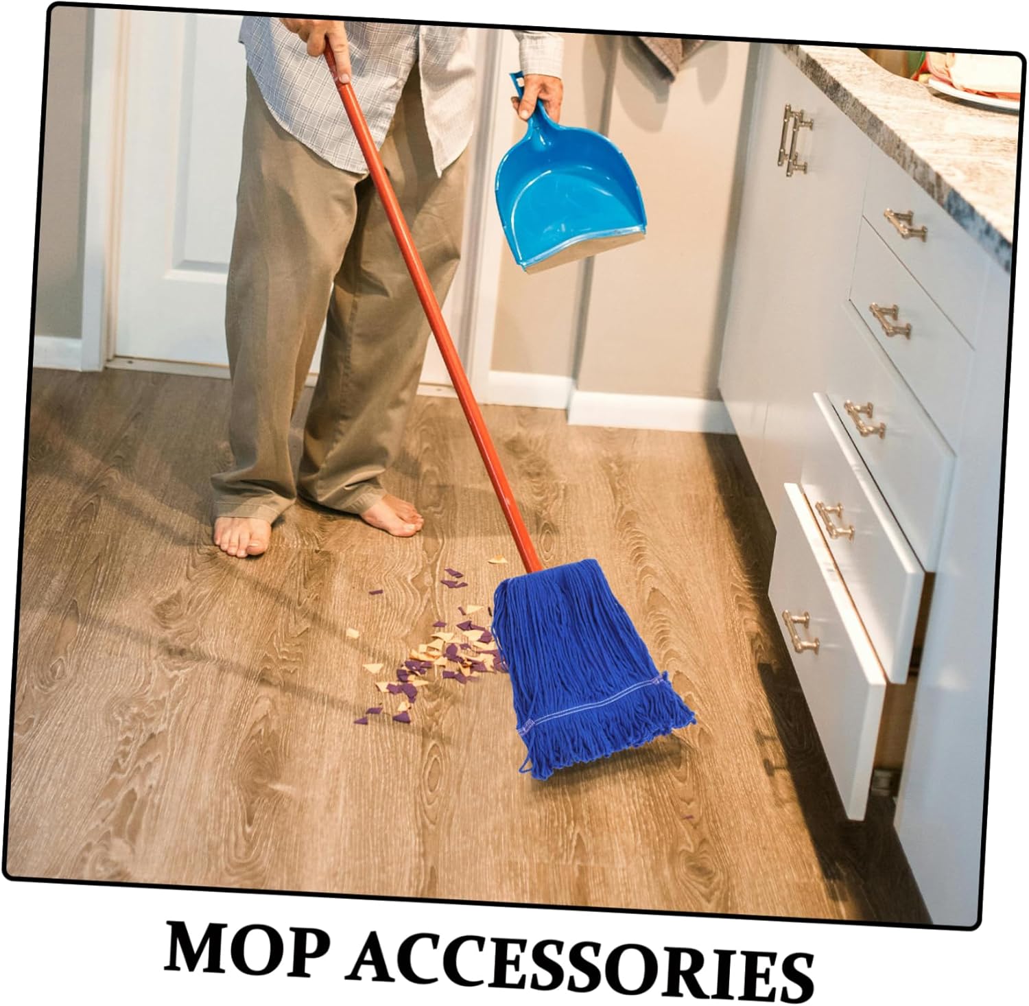 3pcs Commercial Mop Head Refill Heavy Duty Cotton Cleaning Mop Replacement Washable for Home Industrial Commercial Use Reusable Design Durable