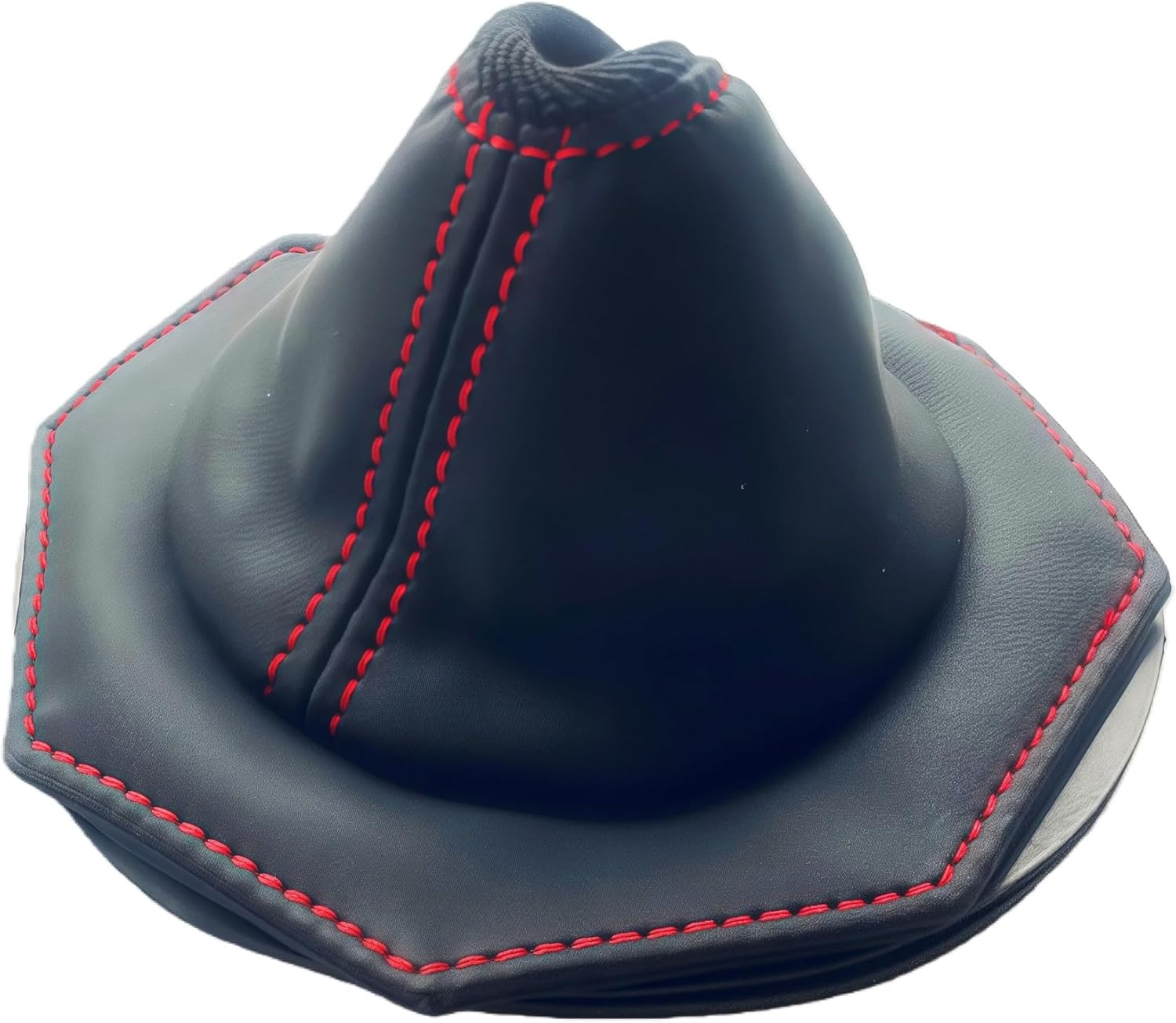 1PCS Red Stitching Manual Shift Boot Fit for Polaris Slingshot 2015-2019, Premium Black Leather Gear Shifter Cover Accents, Fits S/SL/SLR/GT LE/S/SL/SLR/SLR LE Models
