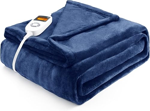 Manta eléctrica con calefacción manta eléctrica de franela 10 niveles de calefacción y 3 horas de apagado automático para cama y sofá 60 x 50