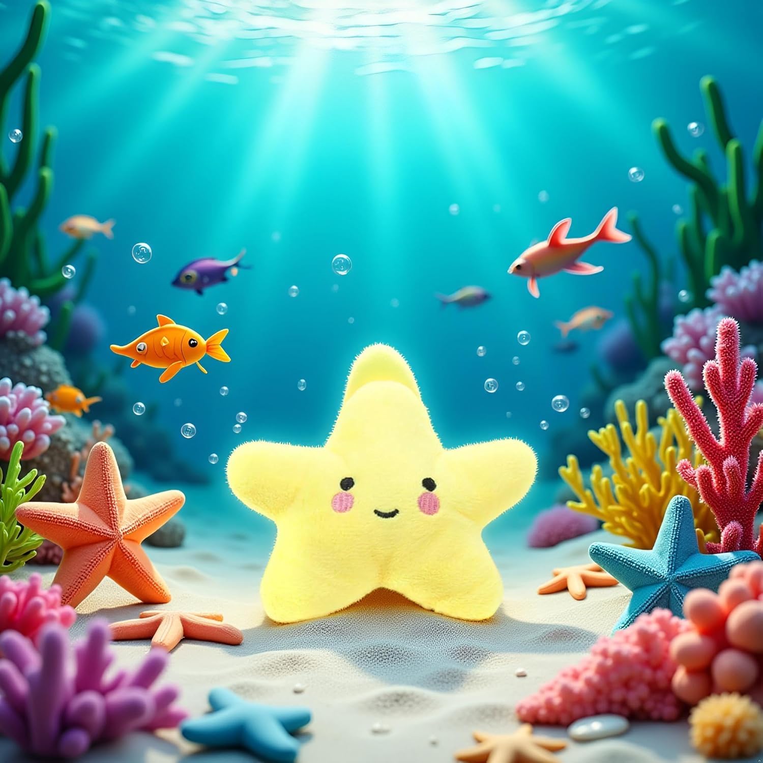 Cldaisy 1Pc Yellow Star Plush Dog Toy Small Medium Dog Puppy Squeaky Bite Playing Starfish Toy Squeak Toys - Image 3