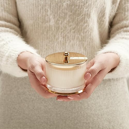 Miniatura 2 de Thymes Frasier - Vela de abeto  Colección dorada  Diseño de grano de madera esmerilada con tapa y base dorada, velas perfumadas de pino para mujeres