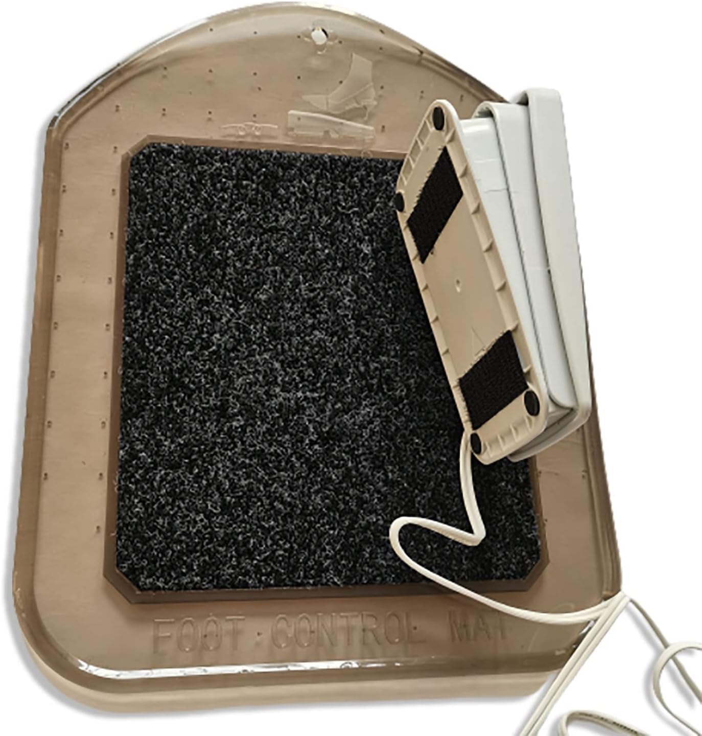 YICBOR Sewing Machine Foot Control Pedal Mat Includes 2pcs Sticky Strips to Keep Foot Pedal Steady on Hard Floor or Carpet.