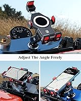 Vista 7 de BRCOVAN Brazo de doble enchufe antirrobo de aleación de aluminio compatible con soportes RAM tamaño B componentes de bola de 1 pulgada y soporte