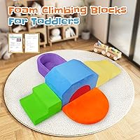Vista 3 de Bloques de escalada de espuma suave de 6 piezas para niños pequeños y bebés - Juego de juguetes de escalada para bebés de interior, gimnasio