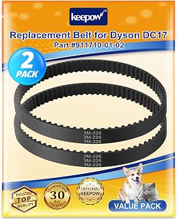 KEEPOW DC17 Replacement Belt for Dyson Animal Vacuum Cleaner, Replace Part 911710 01 02 (2 Pack)