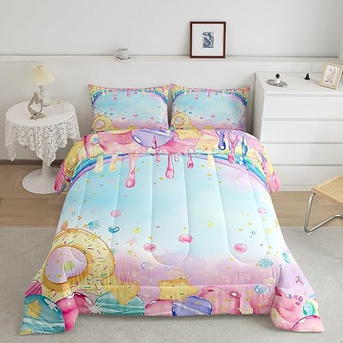 Miniatura 178 de Castle Fairy Juego de edredón con bandera estadounidense, tamaño King, ropa de cama de animales de pastor alemán para niñas y adolescentes, juego