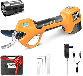 Tesoura de Poda Elétrica sem fio com anti-corte, bateria 16,8V 2Ah, Tesoura de Poda a bateria para pomar de jardim PRU28
