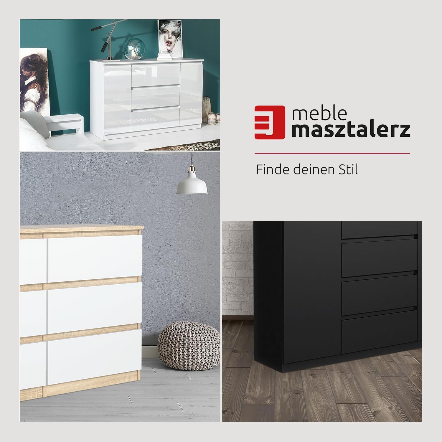meble masztalerz Commode Chambre avec 6 Tiroirs - Meuble de Rangement pour Salon et Entrée Couloir - Spacieuse et Design - Anthracite - 100x39x78,5cm