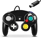 FIOTOK Gamecube Controller, Classic Wired Controller for Wii Nintendo Gamecube (Black)