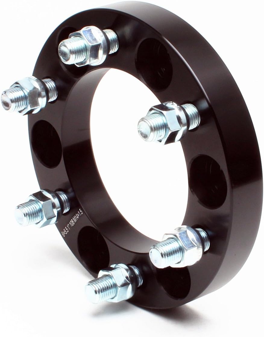 APL 4pcs 6x5.5/6x139.7 Wheel Spacers Adapters M14x1.5 Studs 108mm Hub Bore Black 1" Thickness 6 Lugs Studs for Chevy Suburban Silverado Tahoe GMC Yukon Sierra 1500 Cadillac Escalade