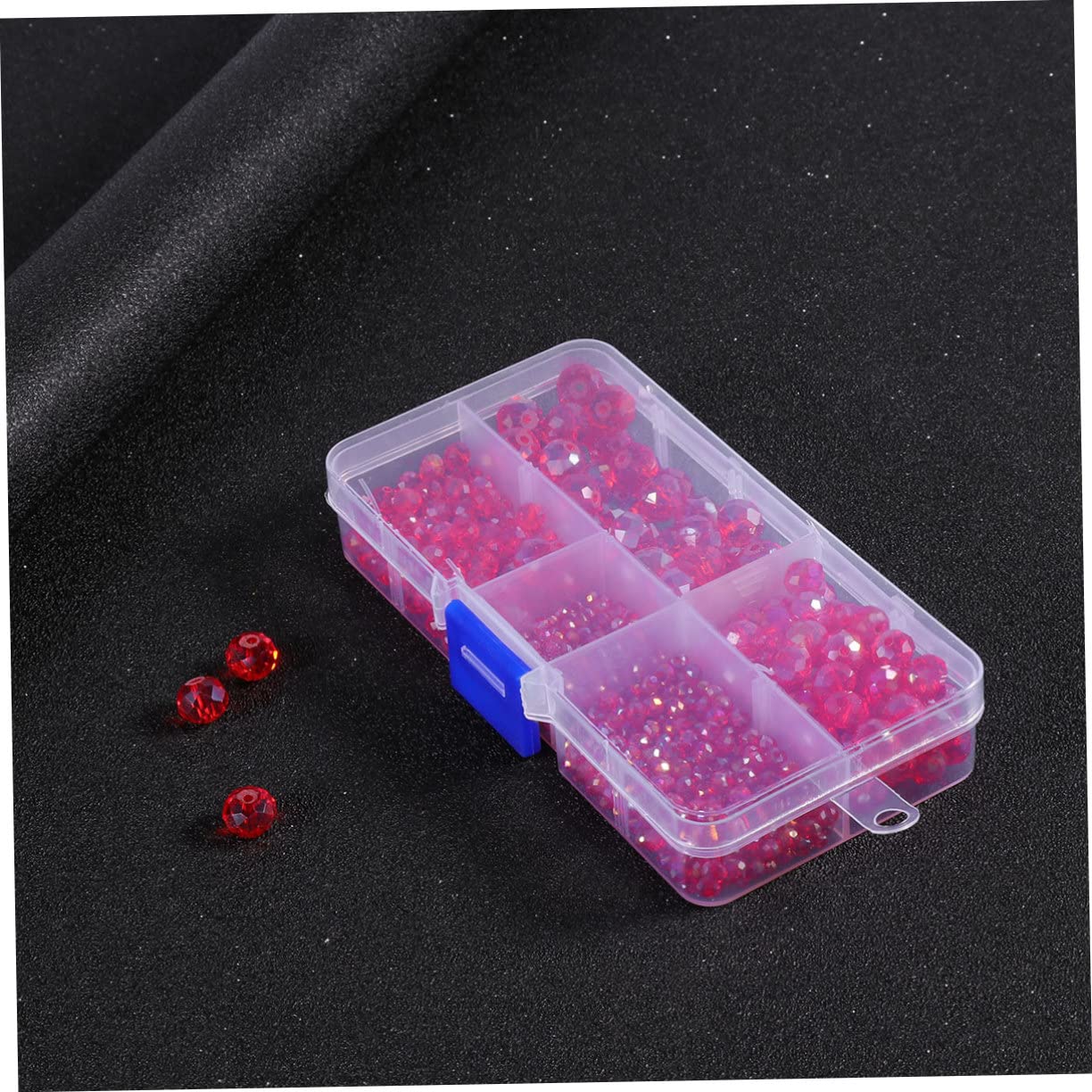 NUOBESTY 710stücke Schmuckzubehör Flache Kunstglasperlen Rot Für Schmuckherstellung Lose Beads Für Und Armbänder Kreative Bastelideen