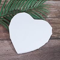 Vista 5 de Ciieeo 2 paneles de lienzo con forma de corazón para pintar, en forma de corazón, paneles de lienzo con imprimación estirada para estudiantes