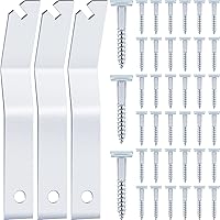 Vista 1 de El juego de 103 llaves de tornillo en T incluye 100 tornillos de cabeza en T y 3 llaves de seguridad endurecidas para colgar cuadros para bloquear