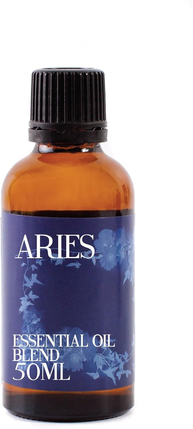 Mystix London | Aries Zodiac Sign - Astrology Essential Oil Blend 50ml - for Diffusers, Aromatherapy & Massage Blends | Perfect as a Gift | Vegan, GMO Free